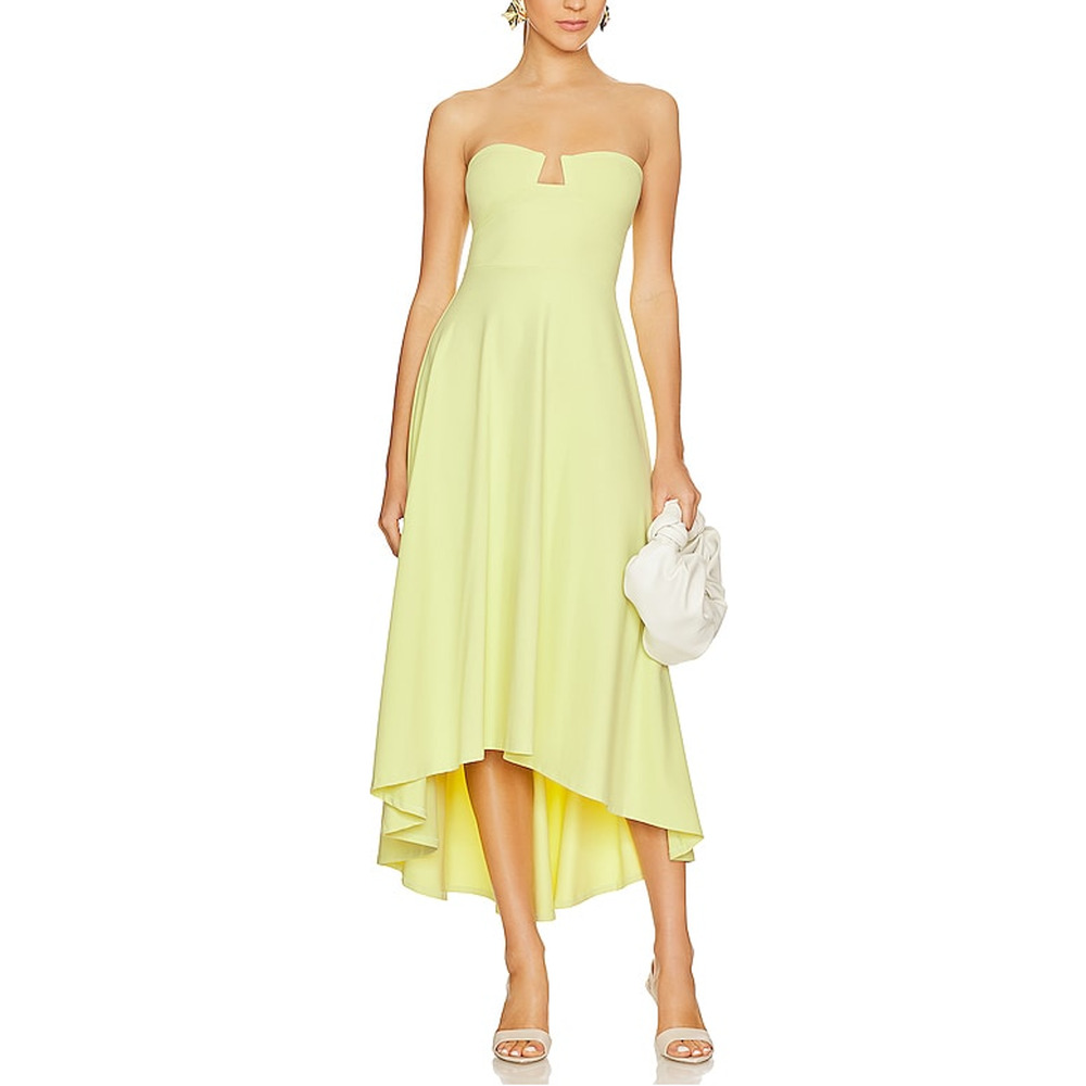 Susana Monaco Yellow High Low Asymmetrical Dress Size XS
